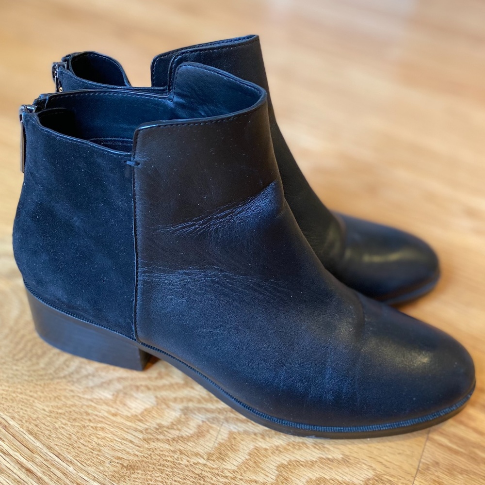 Cole Haan Womens Elion Bootie Black Leather 9